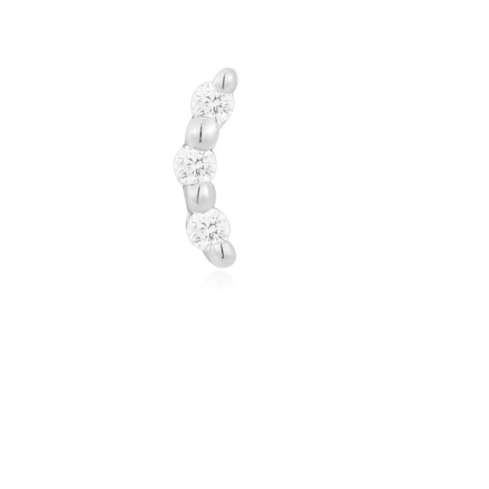 2 Ember Bitsy Threadless Ends in White Gold